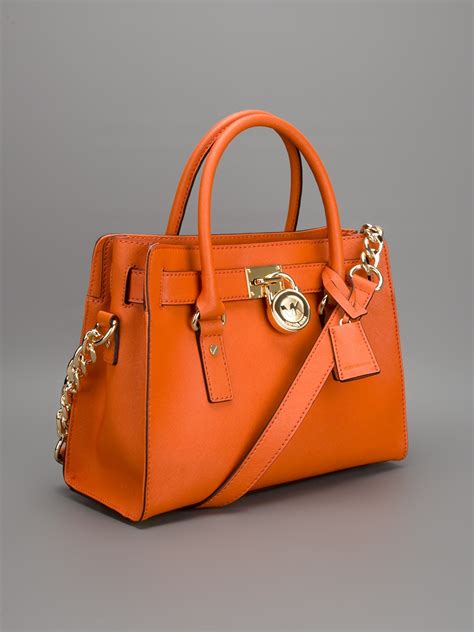 michael kors orange tote